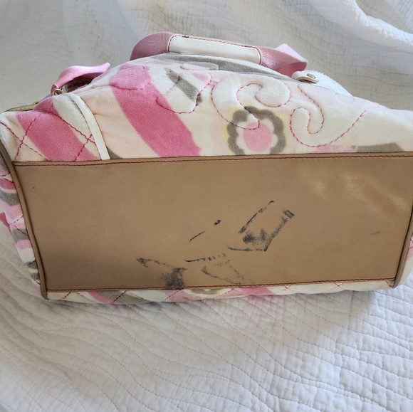 SOLD juicy couture Gorgeous Velour Quilted Logo Vintage Pink Daydreamer 💗 💕 - Picture 11 of 15